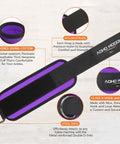 Premium Neoprene Ankle Strap For Cable Machines Women Workout Leg Strap With Cushioned Padding And Sturdy D Ring shown close up.