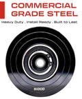 Commercial grade 4 Inch V Groove Wheel Solid Steel Built Tough Heavy Duty Inverted V Shape Wheel for Slide Gates