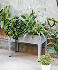 Raised Garden Bed With Legs, Galvanized Steel Planter Box For Herbs And Vegetables, 24 Inch, Gray, Rust-Resistant Coating, outdoor use