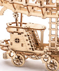 Close-up of wooden airship model cabin, part of the 3D Wooden Puzzle Airship Kit For Adults And Teens Educational Brain Teaser
