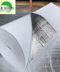 Heavy Duty Three Millimeter Foam Core Radiant Barrier Roll showcasing white vinyl and reflective surface for insulation needs.