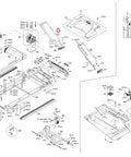 Left Console Mast Set Replacement For Treadmill Console Assembly 1000337919 upright support diagram for Matrix Fitness frame