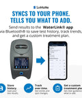 Haul This All In One Mobile Waterlink SpinTouch Photometer Lab Kit showing Bluetooth sync with app for water quality testing.