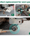 Complete Rear Leaf Springs And Shackles Bushing Sleeve Kit For Club Car Precedent Golf Cart showing installation of urethane bushings.
