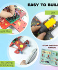 40in1 STEM Robotics Kit For Kids 8 To 12 With 100 Plus Parts And 40 Awesome Projects Build A Door Bell A Fan Controller A Line Following Car A Drawing Robot A Water Dispenser And More For Homeschooling Gift plug-and-play DIY build instructions