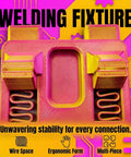 Premium Six Pack Solder Helper Fixtures For Electric Wire Welding, ergonomic multi-piece design on vibrant background.
