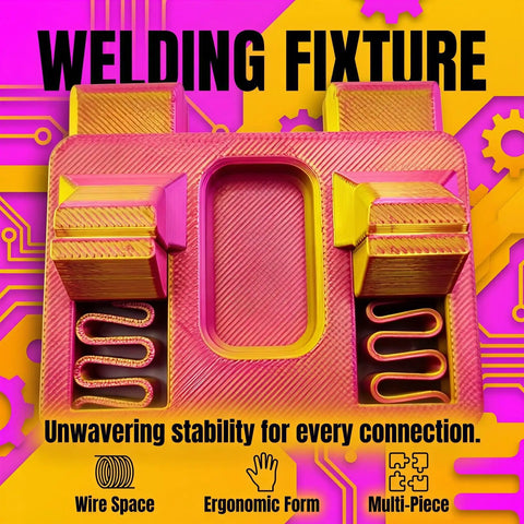 Premium Six Pack Solder Helper Fixtures For Electric Wire Welding, ergonomic multi-piece design on vibrant background.