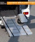 Truck ramp with 20 Pack 2.5 Inch Trailer Ramp Door Bumpers, Heavy Duty Rubber Bump Stops for Tailgates, round outer ring.