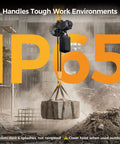 Shop Ready Electric Chain Hoist With 2200 Lb Capacity in construction site, IP65 rated, lifting concrete slab with chain.