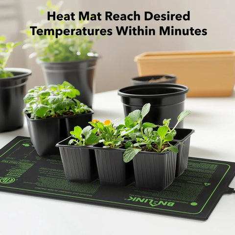 Seedling Heat Mat 10 By 20.75 Inches, 4-Pack Daisy Chainable Waterproof Plant Heating Pad For Seed Germination, Indoor Growing, Hydroponics, Greenhouse, ETL Listed