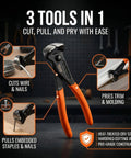 8 Inch End Cutting Pliers Heavy Duty CRV Steel Nail Puller Tool for Woodworking and Electrical Prep with Ergonomic Grip