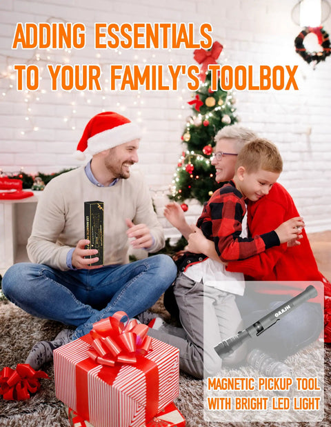 Telescoping Magnetic Pickup Tool With Three LED Lights, Pocket Clip Magnet Flashlight, Handy DIY Gadget For Men And Women, Great Gift For Dad Husband Son Or Wife, Cool Gadget Stocking Stuffer For 2025