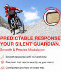 Cyclist on gravel with Ceramic Disc Brake Pads For SRAM Level Ultimate Force Red AXS And XC MTB Silent Option inset.
