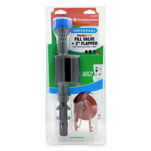 PerforMAX Universal High Performance Toilet Fill Valve and Flapper Repair Kit for 2-Inch Flush Valves in retail packaging