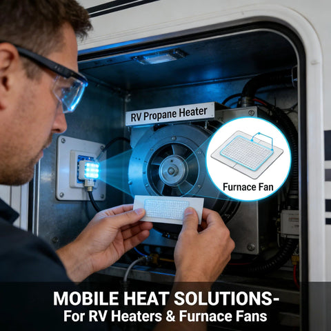 High-temperature gasket paper, 7x10 in, 1/8 in thick, two-pack, for furnace burners.