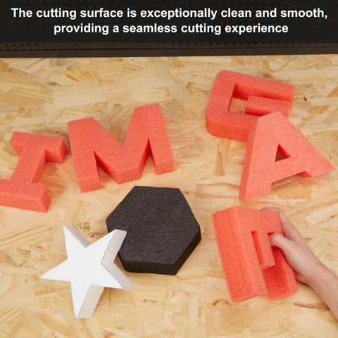 Foam letters and shapes on wood using 2 In 1 Electric Foam Cutter Pen Kit With Heated Wire And U Shape Tip for crafts