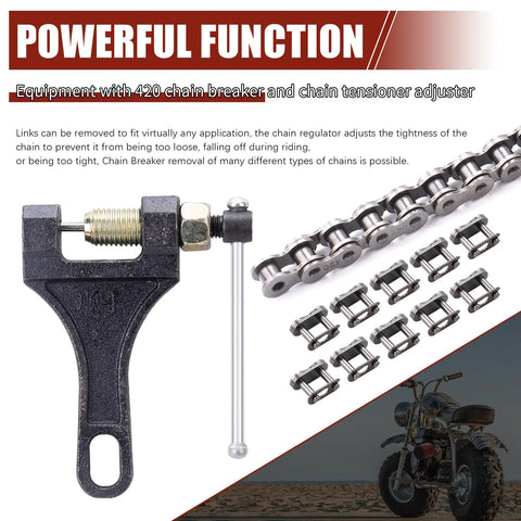 Jackshaft Chain Kit With 42 Link And 90 Link Standard Roller Chains And Chain Breaker Fits Mini Bikes Like CT200U EX CT200U EXR