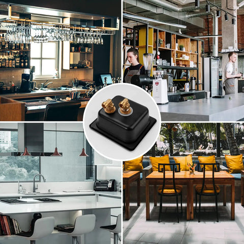Bar Ready Cup Rinser For Coffee Shops And Home Bar Use Black Glass Pitcher Rinser That Cleans In 1-3 Seconds Quick Rinse 6.9x6.4x2.6"