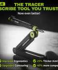 Heavy Duty Aluminum Scribe Set With Deep Hole Marking Pencil And Rugged Job Site Holster Built Tough For Woodworkers, showing improved ergonomics.