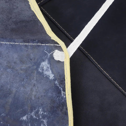 Close-up view of the Top Notch Cowhide Welding Apron Replacement for Heat Resistant Protection with durable stitching.
