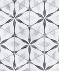 Dope Bardiglio Hex Flower Porcelain Tile 7x8 for Floor and Wall, glazed textured finish with medium sheen pattern