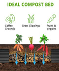 Cross-section of 2 Pack Galvanized Raised Garden Bed Kit 12 Ft Long 2 Ft Wide 1 Ft High Backyard Ready Planter Boxes with soil and compost layers