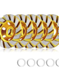 5 Piece Turbo Diamond Grinding Cup Wheels For Angle Grinders 4 Inch, 12 segment design for grinding concrete and tile.