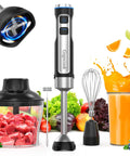 Powerful 1000W Immersion Blender 5 In 1 Handheld Electric Mixer with 21 Speeds Turbo Mode, attachments, vegetables and juice