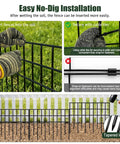 Easy installation of 15 Pack Dog And Critter Barrier Fence With 21.25 Feet Of No Dig Under Fence Barrier For Yard Rustproof Metal Garden Fence Gap Filler.