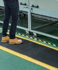 ESD Anti Fatigue Conductive Floor Mat Three By Twelve Foot Heavy Duty Diamond Plate With Soft Cushioned Sponge Non Slip Waterproof