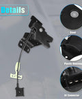 Replacement Rear Liftgate Door Lock Actuator With Cable For Lincoln Town Car 2008 2009 2010 2011, steel and plastic details shown