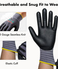 MicroFoam Nitrile Coated Work Gloves With Micro Dots for Superior Grip in Dry, Wet, and Light Oil Conditions, gray, size M