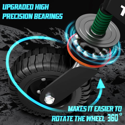 8 Inch Gate Wheel With 360 Degree Rotation And Spring Loaded Casters Heavy Duty 600lb Capacity for metal tube or wooden gates