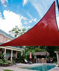 Waterproof Sun Shade Sail Right Triangle 12 Ft By 12 Ft By 17 Ft With Hardware Kit UV Block over patio in a backyard