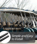 2 Pack Golf Cart Windshield Clips And Edge Trim Strip Set For Quick No Tools Needed Installation Keeps Windshield Secure