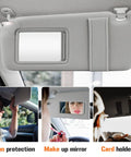 Left Driver Side Sun Visor Replacement For Camry Without Sunroof 2007 2008 2009 2010 2011 Gray Durable Sun Visor With Mirror