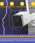 Outdoor Security Camera Bundle Two-Pack 1080P WiFi Surveillance Cameras for Home Security IP66 Weatherproof mounted on wall