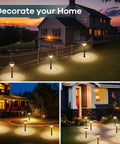 Solar Pathway Lights 4 Pack Outdoor Waterproof Warm White Nighttime Glow With Auto On Off Sensor lighting pathways.
