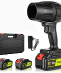 Ultra Lightweight Cordless Leaf Blower With Turbo Boost Up To 10,000 RPM, 21V Power, 2x3.0Ah Batteries, Portable Blower with accessories