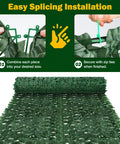 Dense Leaf Ivy Privacy Fence Screen 120x40 Inches No Gap Faux Ivy Wall Panel assembly with zip ties instructions.