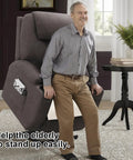 Elderly man using Recliner Seat Cushion No Pressure On Thighs Plush Foam Pad For Elderly Large 20x20 Inch Chair Pad