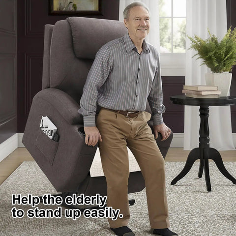 Elderly man using Recliner Seat Cushion No Pressure On Thighs Plush Foam Pad For Elderly Large 20x20 Inch Chair Pad