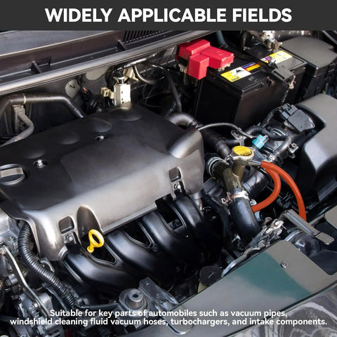 Henny's Got This Silicone Vacuum Hose Kit With Six Versatile Multi-Size Pieces Perfect For Auto Engine Air Water Repairs And Maintenance Tasks To Get Your Ride Running Smooth As Butter Without Any Leaks Or Issues! car engine bay with silicone vacuum hoses