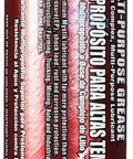Mystik JT-6 grease cartridge, 14 oz, red/black label, front view.