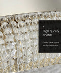 Close-up of high-quality clear crystal on Modern Crystal Chandelier Ceiling Lights Fixture Pendant Lighting Orb Ring Chandelier