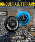 8 Pack Go To Inline Skate Wheels 72mm 76mm 80mm with ABEC 9 Bearings and Floating Spacers for Outdoor and Indoor Roller Blades