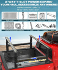 Ladder Rack With Side Bars For Trucks 800 Lb Capacity Fits Toyota Tacoma And Jeep Gladiator Heavy Duty Roof Mount Adjustable Height And Length Ideal For Tools And Gear, black truck bed rack