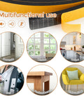 Illustration of 33 Feet Weather Stripping Door Seal Kit With 1/2 Inch Wide By 1/4 Inch Thick High Density Foam Tape for multiple uses