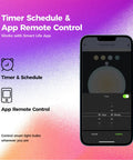 Smartphone displaying timer control for Candelabra LED Bulbs RGB Color Changing Smart Bulbs E12, 6W (60W Equivalent), 600LM.