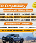 Compatibility chart for 8 Piece Transmission Shifter Linkage Cable Bushing Repair Kit with Chevy truck image.